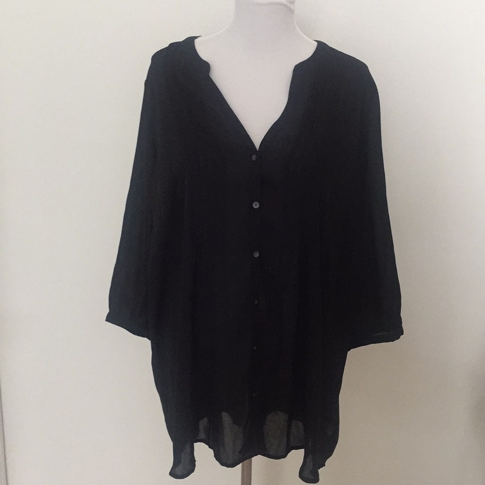 Black sheer tunic